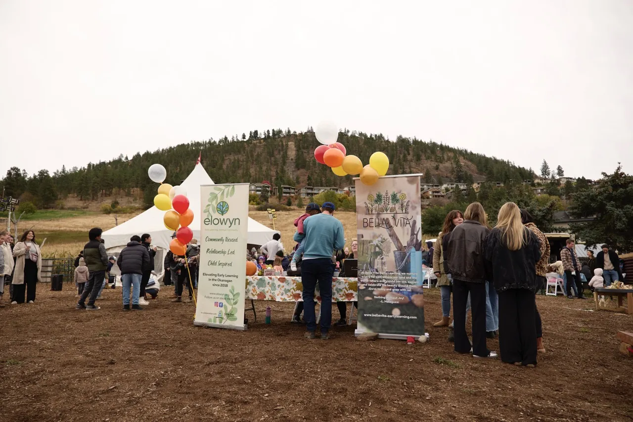 A welcoming family festival entrance